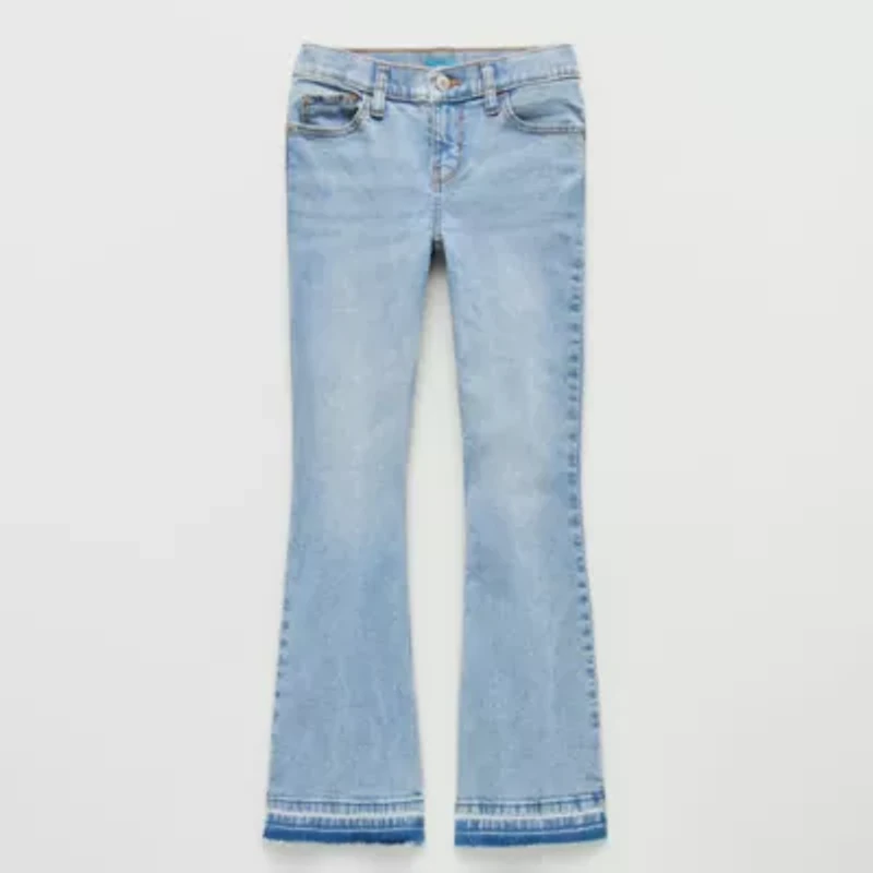 Thereabouts Little & Big Kid Girls Adjustable Waist Low Rise Flare Leg Jean