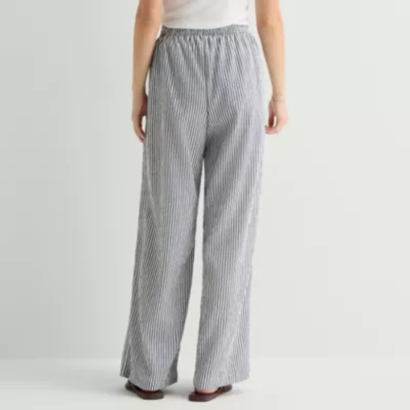 by&by Womens Wide Leg Flat Front Pant