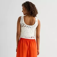 by&by Womens Juniors Sleeveless Tank Top