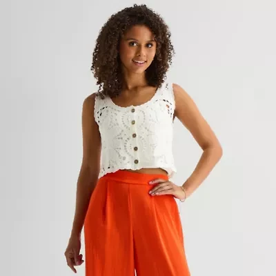 by&by Womens Juniors Sleeveless Tank Top