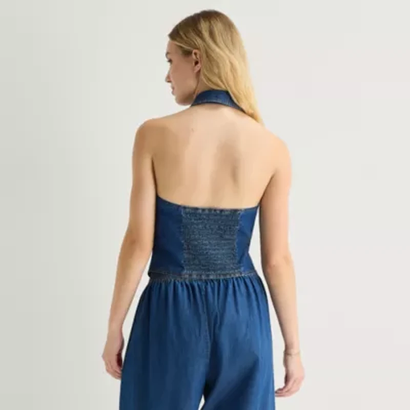by&by Womens Juniors Sleeveless Vest