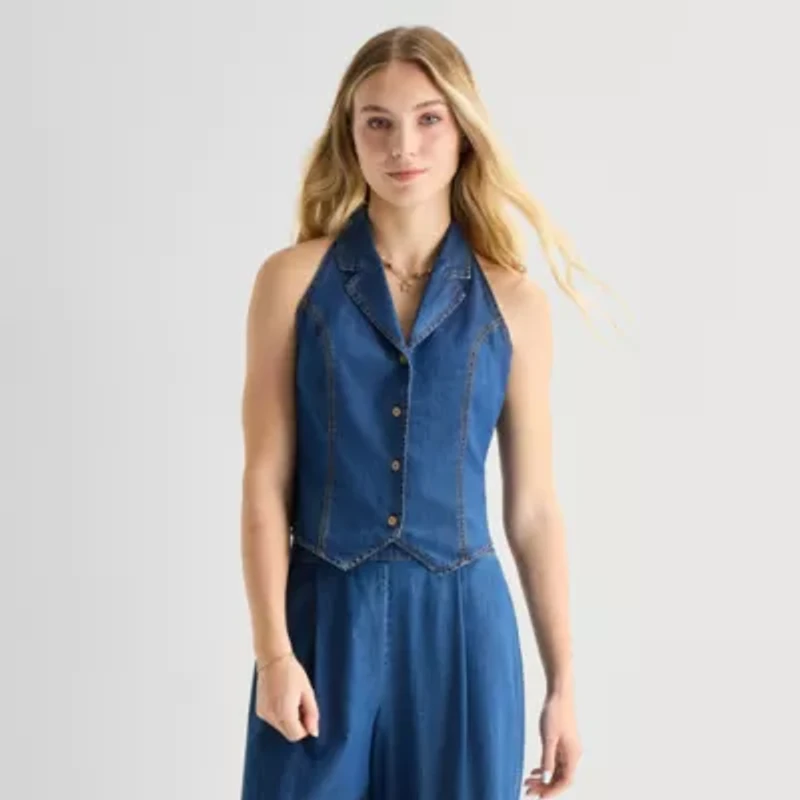 by&by Womens Juniors Sleeveless Vest