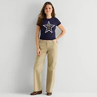 Arizona Womens Juniors Crew Neck Short Sleeve Shell