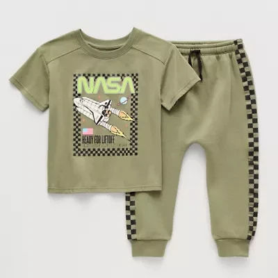 Grayson Little Toddler Boys NASA 2-pc. Pant Set