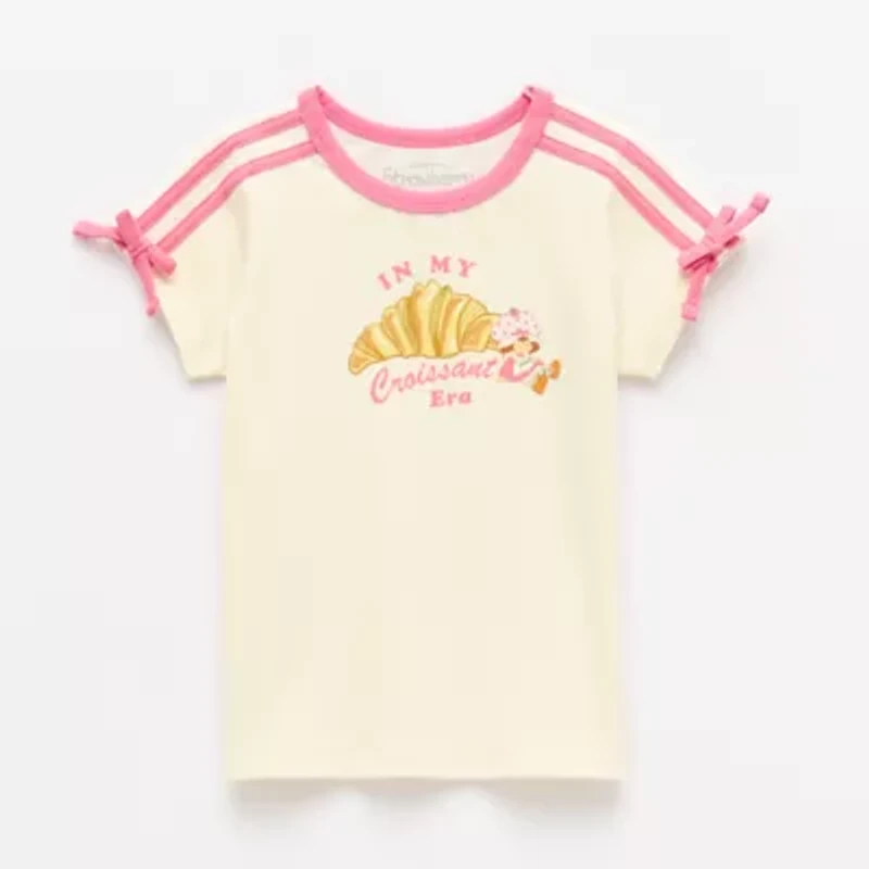 Grayson Little Toddler Girls Crew Neck Short Sleeve Relaxed Fit Strawberry Shortcake Graphic T-Shirt