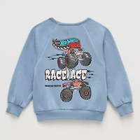 Grayson Little Toddler Boys Crew Neck Long Sleeve Hot Wheels Sweatshirt