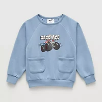 Grayson Little Toddler Boys Crew Neck Long Sleeve Hot Wheels Sweatshirt