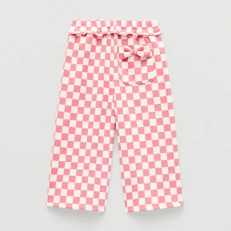 Grayson Little Toddler Girls Wide Leg Relaxed Fit Pull-On Pant