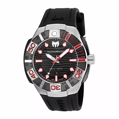 Techno Marine Mens Black Strap Watch Tm