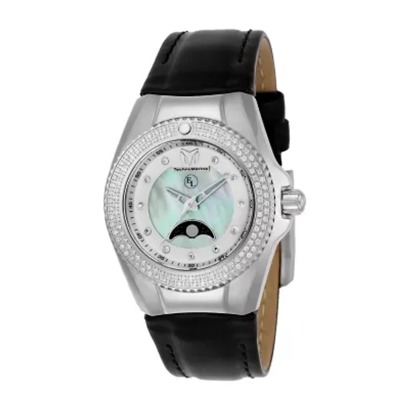 Techno Marine Womens Black Strap Watch Tm-416019