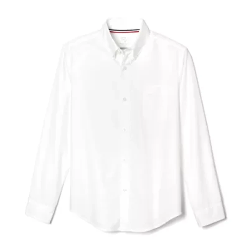 French Toast Little & Big Kid Boys Wrinkle Resistant Button Down Collar Long Sleeve Dress Shirt