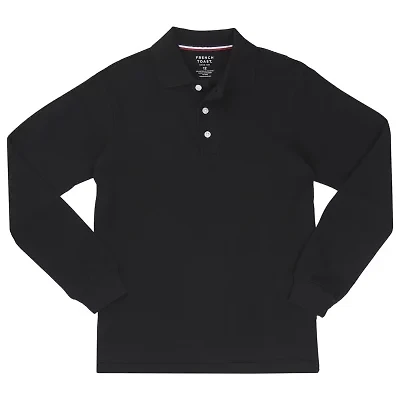 French Toast Toddler Boys Long Sleeve Regular Fit Stretch Fabric Polo Shirt