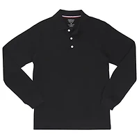 French Toast Toddler Boys Long Sleeve Regular Fit Stretch Fabric Polo Shirt