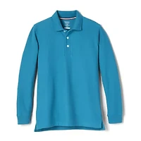 French Toast Toddler Boys Long Sleeve Regular Fit Stretch Fabric Polo Shirt