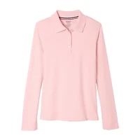 French Toast Little & Big Kid Girls Long Sleeve Regular Fit Polo Shirt