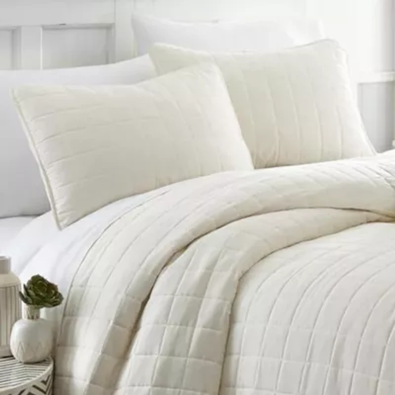 Casual Comfort Premium Ultra Soft Square Pattern Quilted Coverlet Set