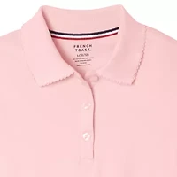 French Toast Little & Big Kid Girls Long Sleeve Regular Fit Polo Shirt