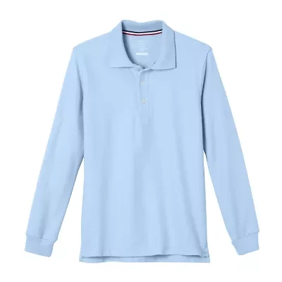 French Toast Toddler Boys Long Sleeve Boxy Fit Polo Shirt