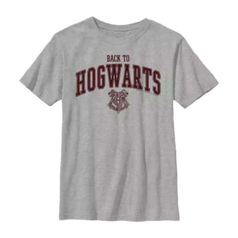 Little & Big Kid Boys Crew Neck Short Sleeve Slim Fit Harry Potter Graphic T-Shirt