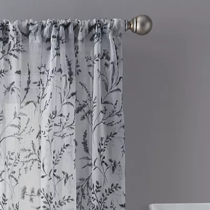CHF Santa Barbara Rod Pocket Sheer Single Curtain Panel