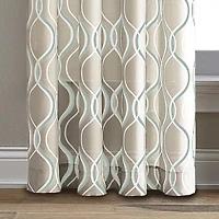CHF Morocco Rod Pocket Light-Filtering Single Curtain Panel