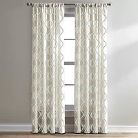 CHF Morocco Rod Pocket Light-Filtering Single Curtain Panel
