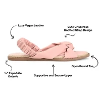 Journee Collection Womens Kiandra Flat Sandals
