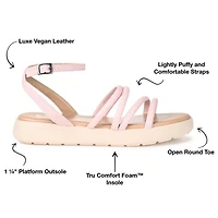 Journee Collection Womens Palomma Strap Sandals