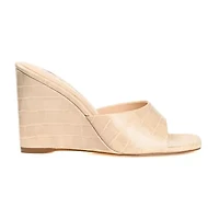 Journee Collection Vivvy Womens Open Toe Wedge Heel Pumps