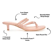 Journee Collection Lettie Womens Open Toe Kitten Heel Pumps