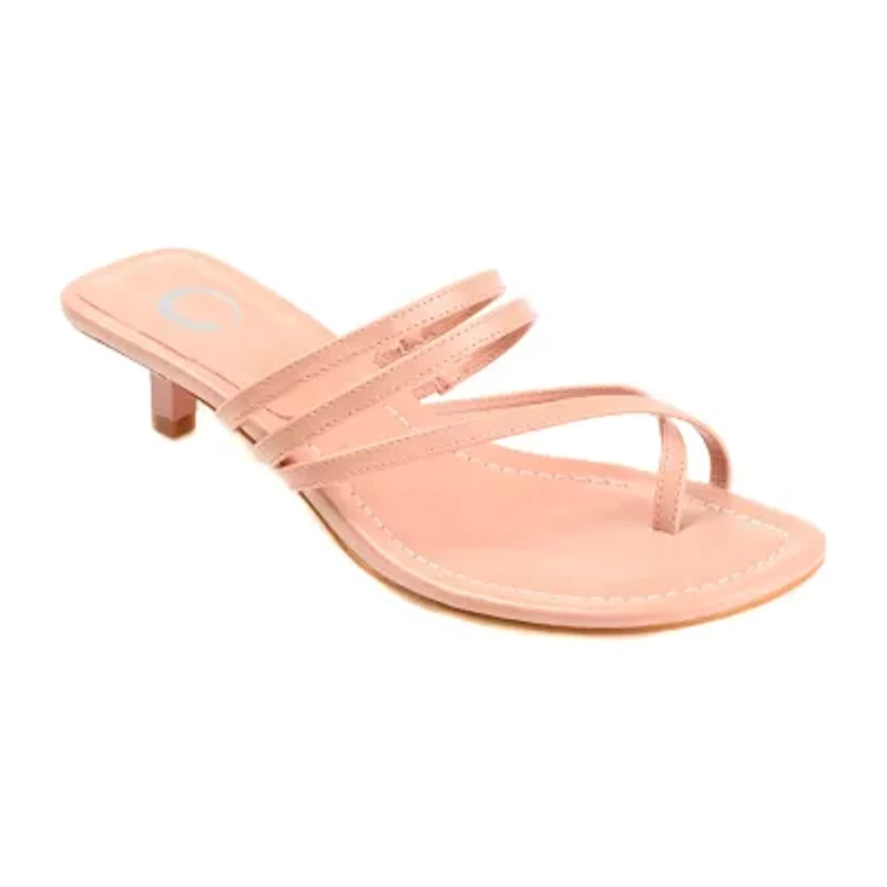 Journee Collection Lettie Womens Open Toe Kitten Heel Pumps