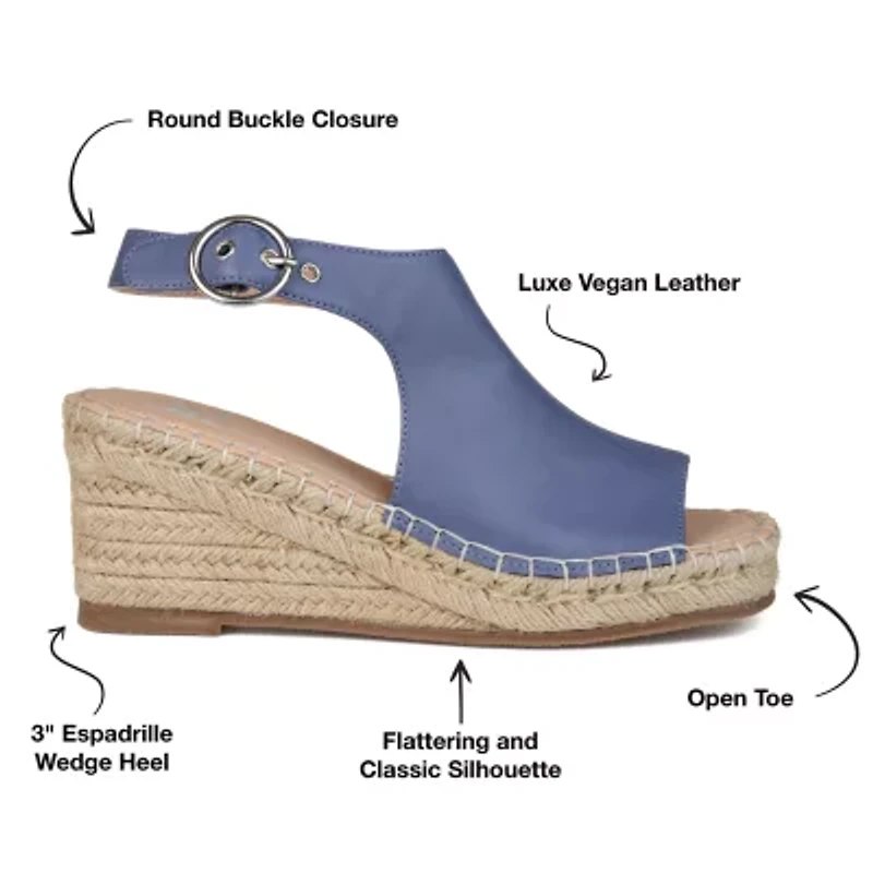 Journee Collection Womens Crew Wedge Sandals