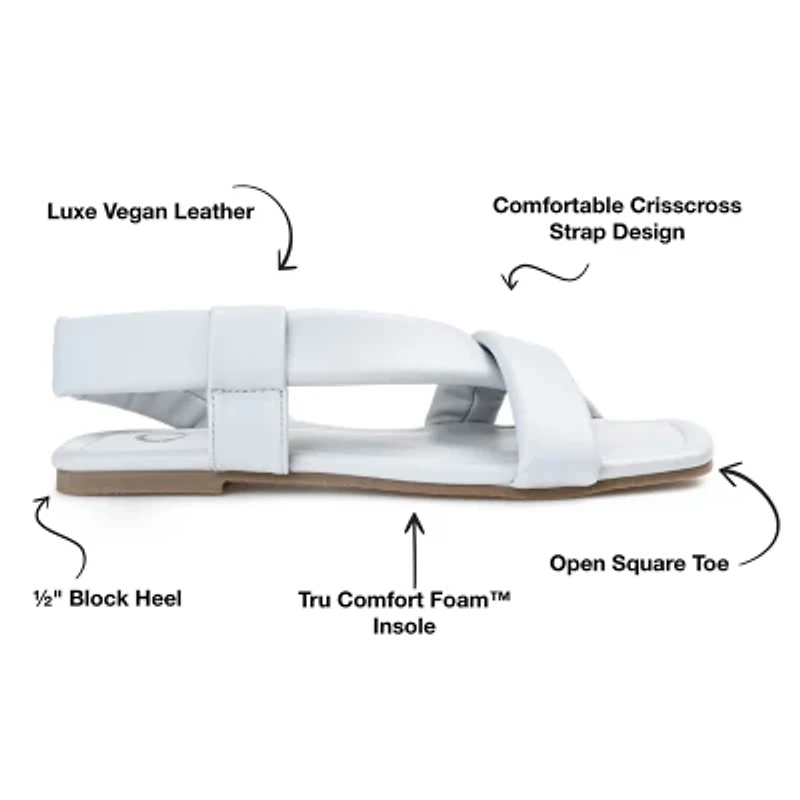 Journee Collection Womens Jaymie Flat Sandals