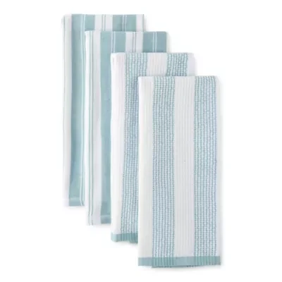 Cooks Striped Dual Purpose 4-Pc. Kitchen Towel Set