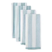 Cooks Striped Dual Purpose 4-Pc. Kitchen Towel Set