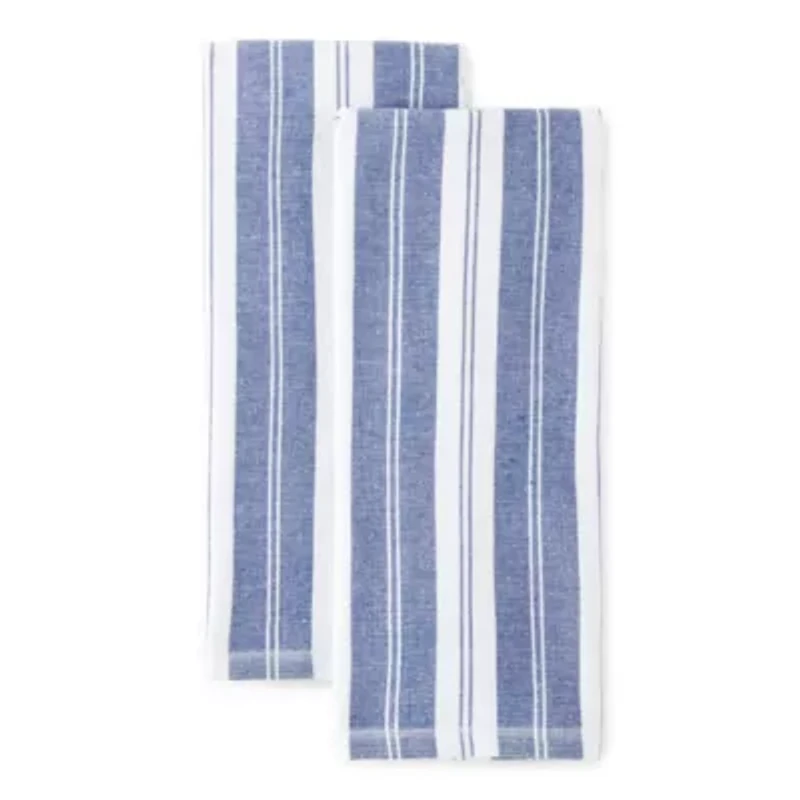 Cooks Striped Dual Purpose 4-Pc. Kitchen Towel Set