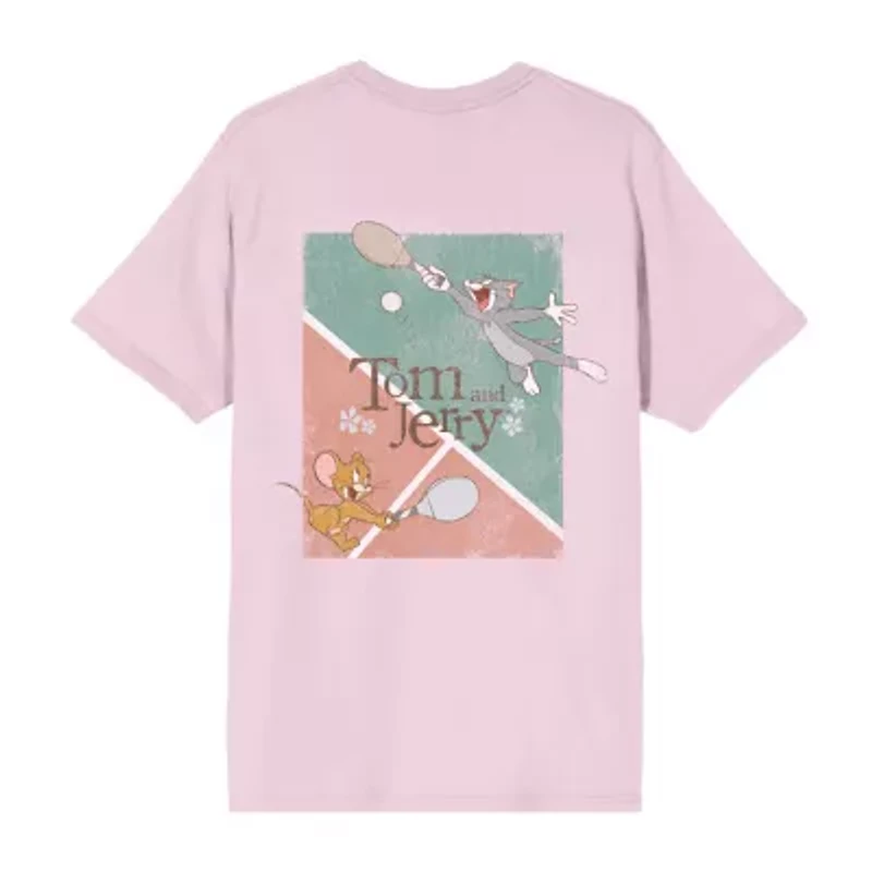 Pickle Ball Oversized Tee Womens Crew Neck Short Sleeve Tom and Jerry Juniors Graphic T-Shirt