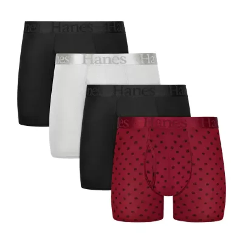 Hanes Supersoft Bonus Pack Mens 4 Trunks Uo2td4