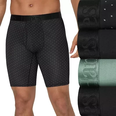 Hanes Supersoft Bonus Pack Mens 4 Long Leg Boxer Briefs
