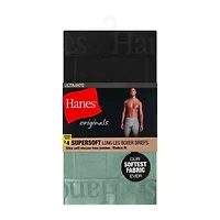 Hanes Supersoft Bonus Pack Mens 4 Long Leg Boxer Briefs