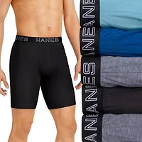 Hanes Ultimate Comfort Flex Fit Total Support Pouch Bonus Pack Mens 5 Long Leg Boxer Briefs Ufsl51
