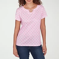 Hearts Of Palm Womens Crew Neck Short Sleeve T-Shirt