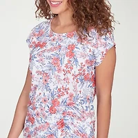 Hearts Of Palm Womens Crew Neck Short Sleeve T-Shirt