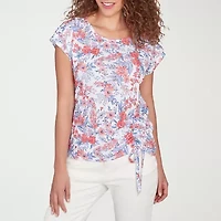 Hearts Of Palm Womens Crew Neck Short Sleeve T-Shirt