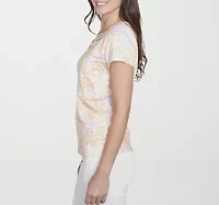 Hearts Of Palm Womens Square Neck Short Sleeve T-Shirt