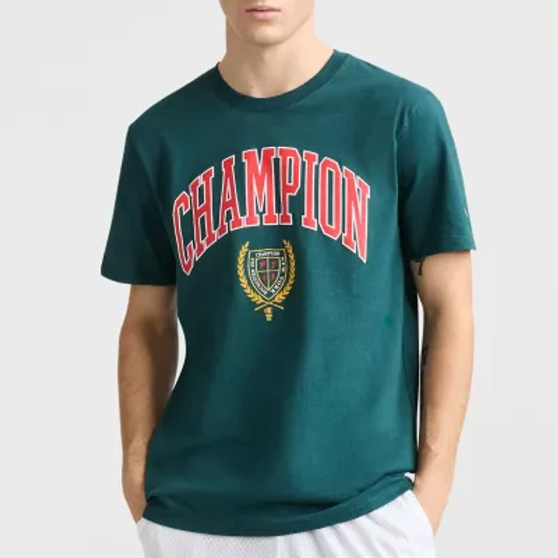 Champion Mens Crew Neck Short Sleeve Regular Fit Graphic T-Shirt