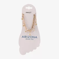 Arizona Daisy Womens 9 Inch Cable Flower Ankle Bracelet