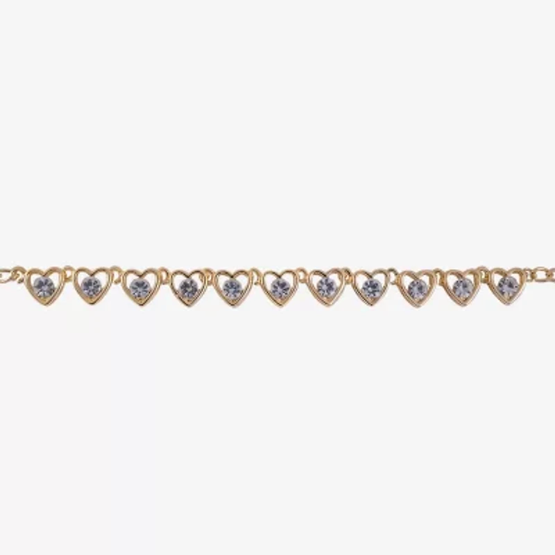 Arizona Gold Tone Frontal Womens 16 Inch Link Necklace