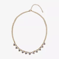 Arizona Gold Tone Frontal Womens 16 Inch Link Necklace