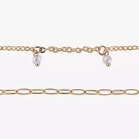 Arizona Gold Tone Womens 4-pc. Bracelet Set